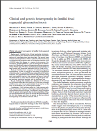 Clinical and Genetic Heterogeneity in Familial Focal Segmental Glomerulosclerosis. pic